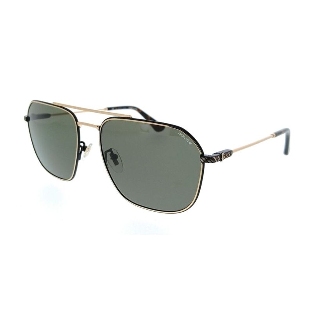 POLICE PLF64 300 Gold Geometric Mens Sunglasses